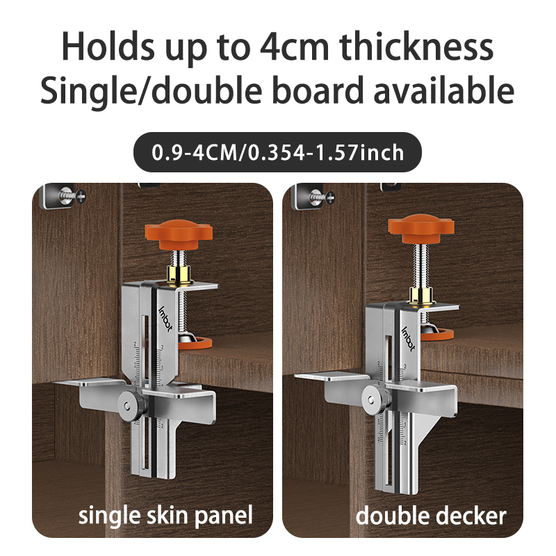 Cabinet Door Installation Jig Kit Adjustable Steel Tool for Woodworking Home Projects