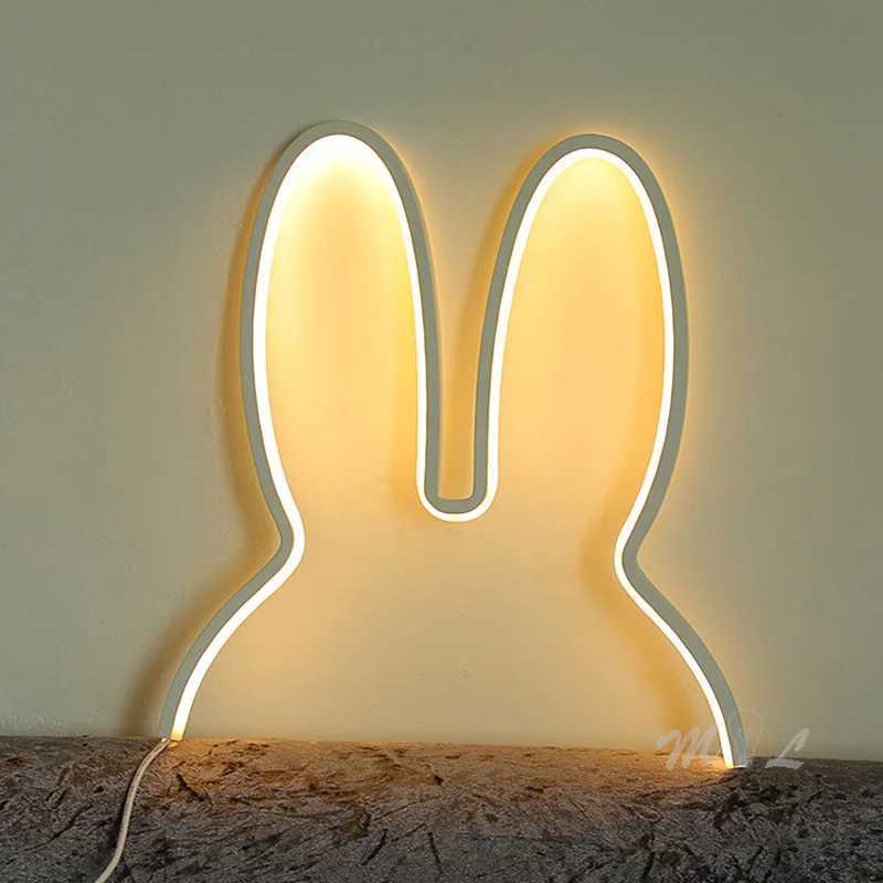 Rabbit Led Night Light Modern USB Desk Lamp for Childrens Kid Room Light Christmas Gift 5W Cute Night Lamp Home Deco Luminaire C251124