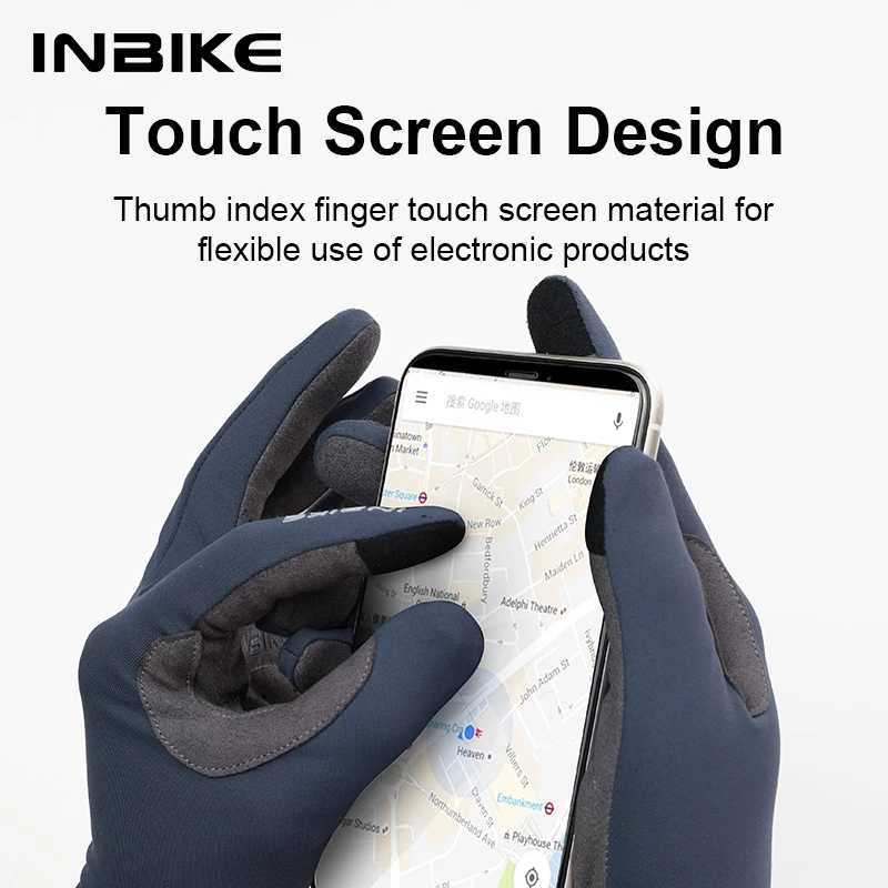 INBIKE 2024 Cycling Gloves Gel Padded for Men Autumn Winter Fleece Road Bike Gloves MTB Full Finger Touchscreen Bike Accessories J250922