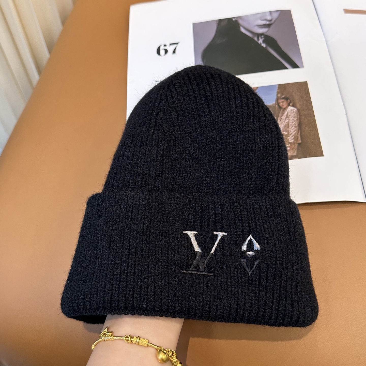Designer brand beanie hat fashion knitted embroidery winter hat women's wool blend warm solid color beanie hat winter luxury new beanie hat