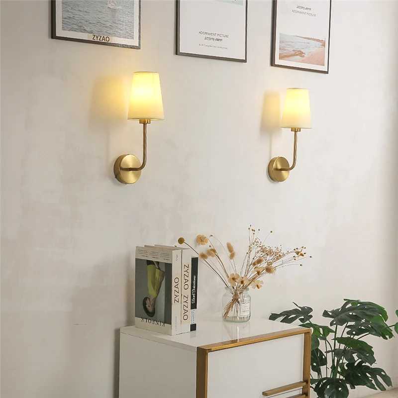 Nordic Minimalism LED Wall Lamp Modern Simple linen lampshade elbow wall Lights for Home Decor Living Room Stairs Light Fixtures C250923