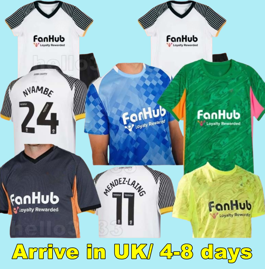 Derby 2025 County soccer jerseys SIBLEY 17 CASHIN 6 NYAMBE NELSON 35 ELDER 20 FORNAH 22 BARKHUIZEN 7 home away jersey football shirts 25 26 Adams999