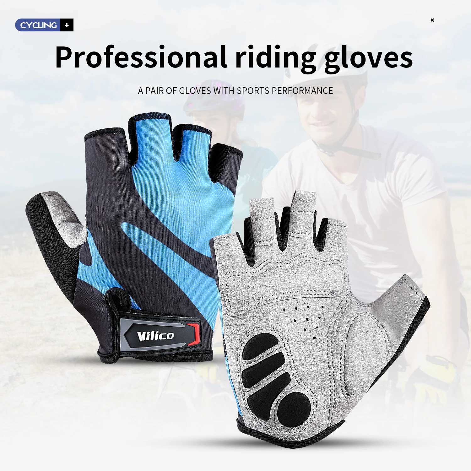 Half Finger Cycling Gloves Summer Bicycle Gloves Shockabsorption Breathable Mountain Bike MTB Gloves Cycling Accessories J250922
