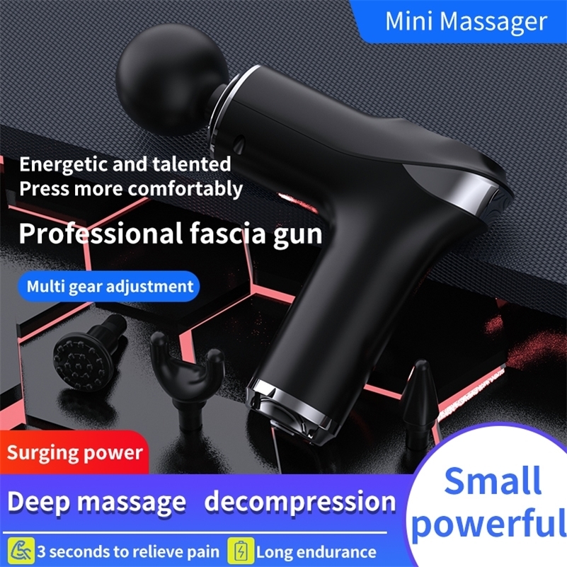Full Body Massager GraySwan Portable Massage Gun Deep Tissue Muscle Electric Pain Relief For Neck Back Relaxation Fitness Slimming 230214