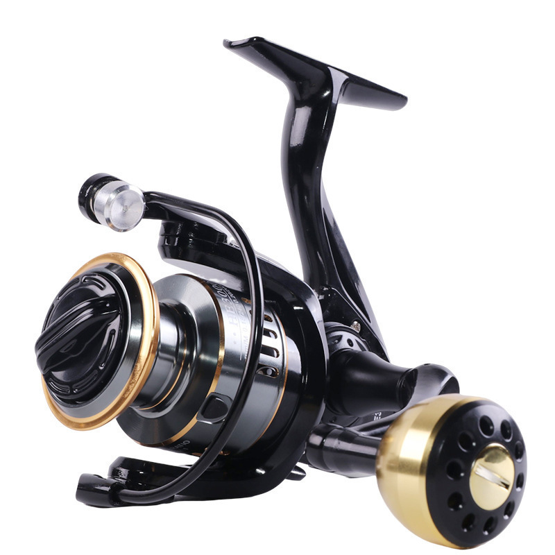 LINNHUE Fishing Reel HK1000-7000 Metal/EVA Grip 5.2:1 High Speed Spinning Carp Saltwater Send Gift 150m Line 220304