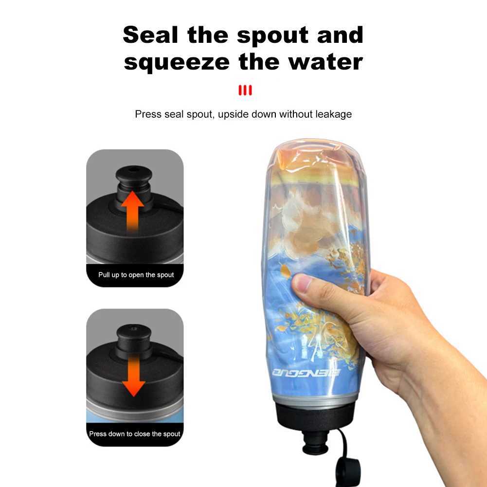 610ml Insulated Bike Water Bottle LeakProof Squeeze Sports Bottle Keep Water Cooler Cycling Water Bottle for Outdoor Fitness J250923
