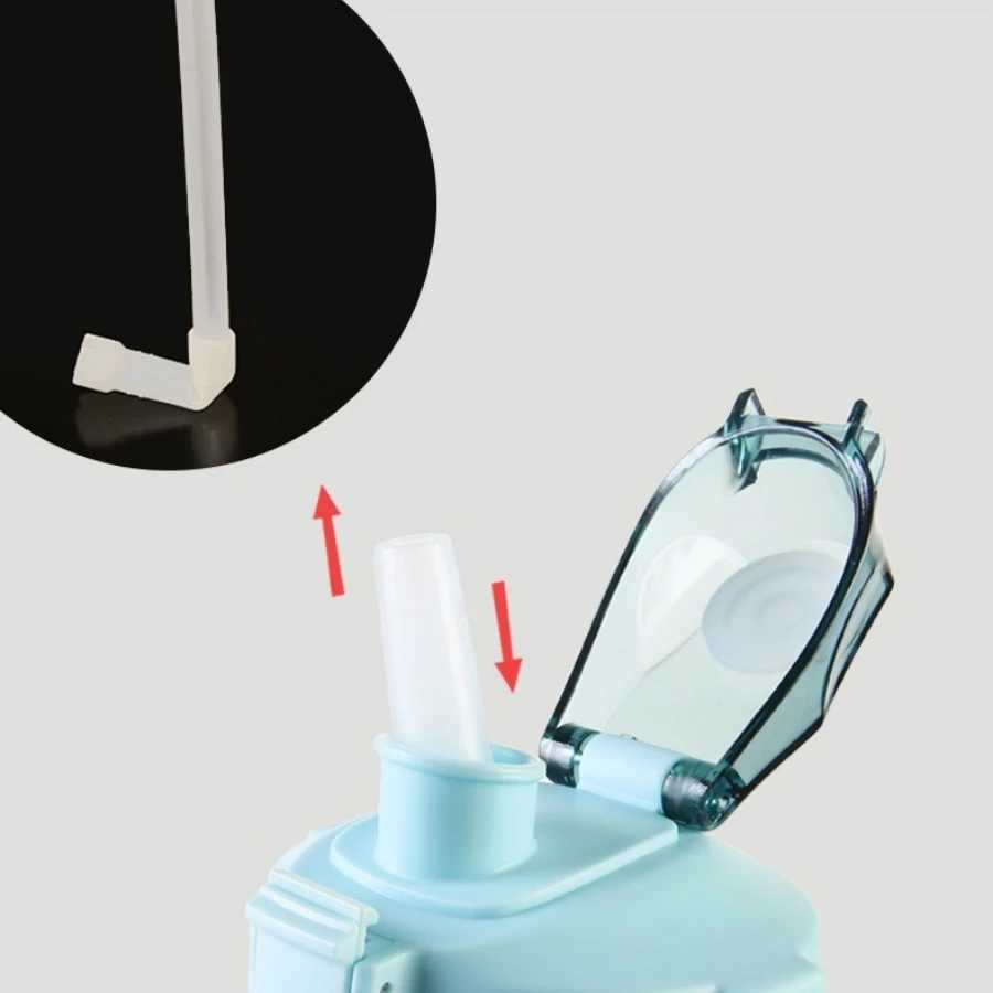 1 pc Cup Sports Kettle Straw Cup Matte Pot Cup J250923