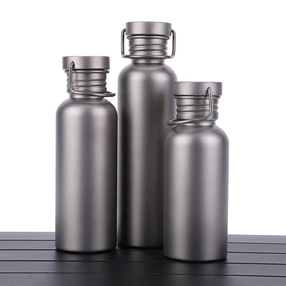 500600750ml Titanium Water Bottle with Lid Portable Sports Kettle LeakProof Lightweight Drinking Bottle for Outdoor Picnic J250923
