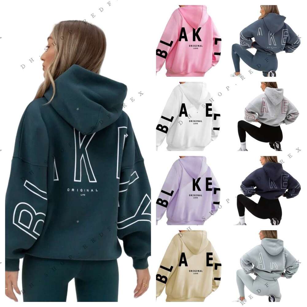 Blake Hoody Womens Pullover Designer Oversized Letter Printed Long Sleeve Hood blake Sweatshirt Woman Streetwear Fashion Hoodies Coat blaken tracksuit 7M