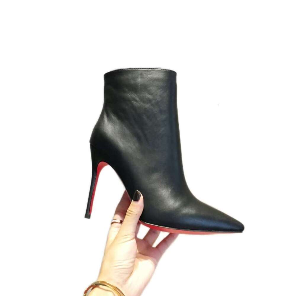 Designer red high-quality over-the-knee heels women's classic fashion casual high heels suede brown black studded high heel designer boots 2a