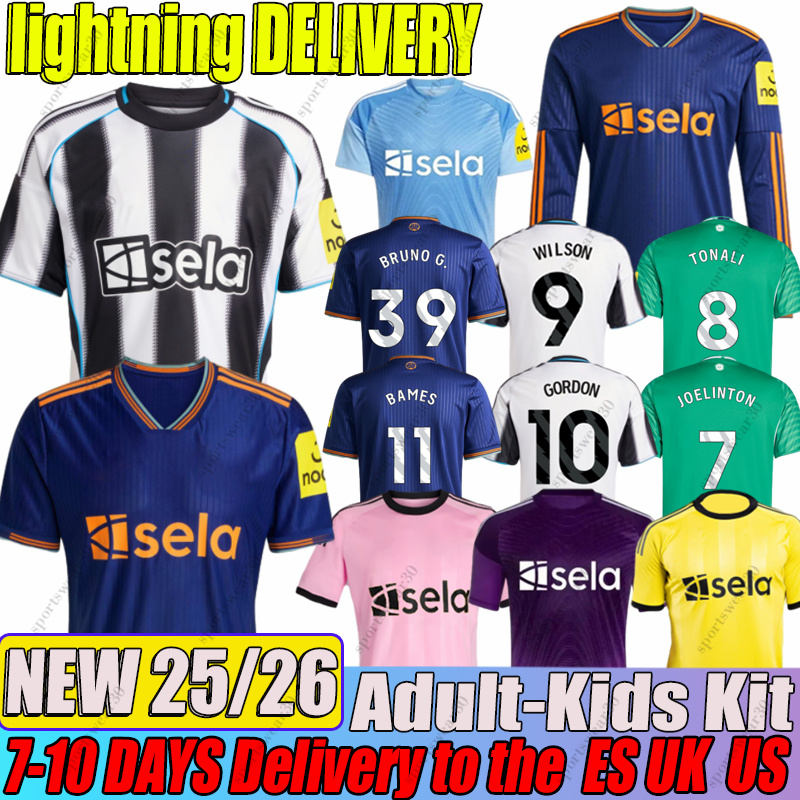 newcastled united 25 26 Bruno G Gordon Botman Joelinton Tonali Livramento Willock Krafth Soccer Jerseys fans player NUFC 2025 football shirt mene kids kit