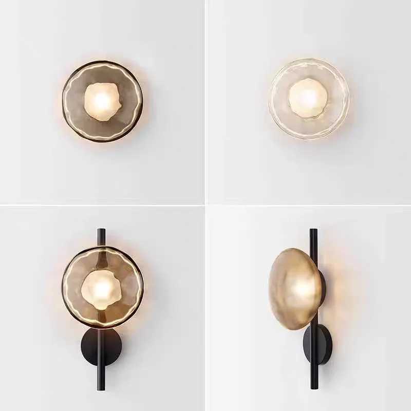 Modern Minimalist Shaped Glass Wall Lamp Nordic Living Room Designer Lights for Bedroom and Study Decoration Creative Art Light C251124
