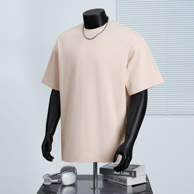 New Summer Unisex Streetwear Black & White Combed Cotton Crew Neck Short Sleeve Tee - Solid Color American West Coast Style T-Shirt-20D