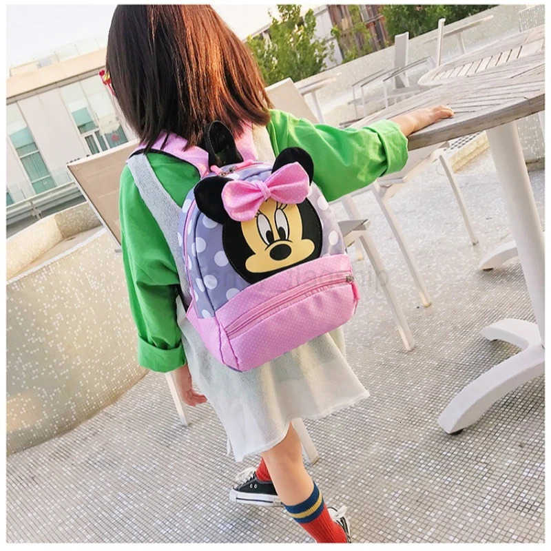 Disney Cartoon Boy Backpack Baby Boy Girl Minnie Mickey Mouse Kid New Cute Kindergarten Children GiftXJ250923