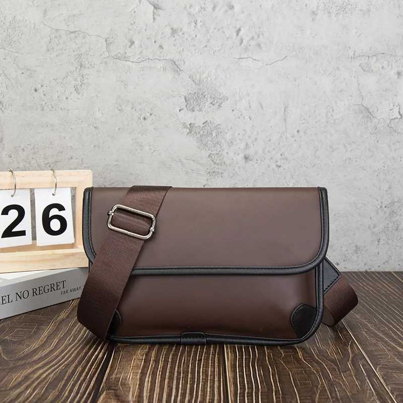 Luxury Brand Vintage Shoulder Bag For Men PU Leather Flaps Simple Men Crossbody Bag Business Male New Messenger Bag Travel Bag J2509221