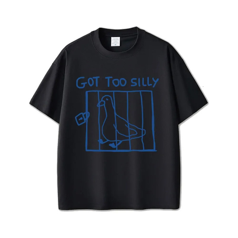 Summer 100% cotton T-shirt men and women with the same big goose print must be comfortable to wear do not want to take off 250417