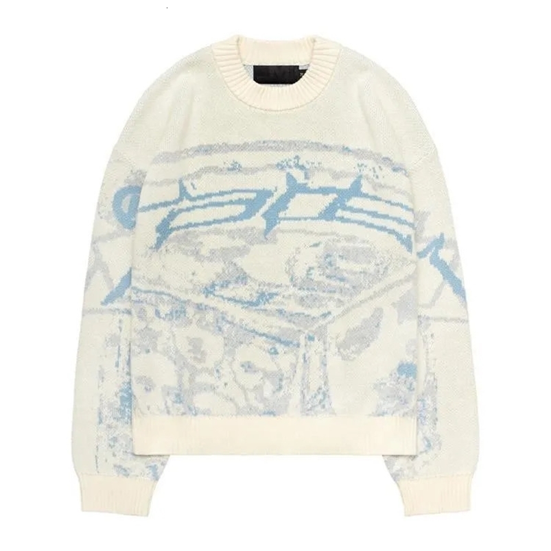 Gothic Mens Womens Hollow Out Knitted Double Knit Pullovers Vintage Harajuku Academia Cotton Oversized Sweater Tops Y2K Sweater 240821