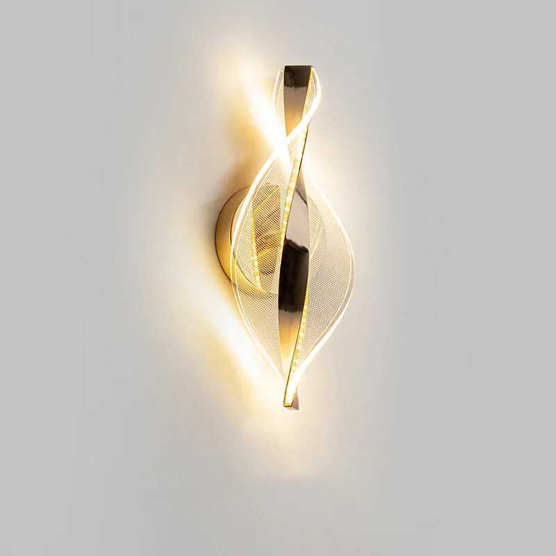 Modern Gold Iron Wall Lamp with Simple Creative Acrylic Lamp Shade Luxury Small LED Wall Light for Living Room Bedroom Bed C251124