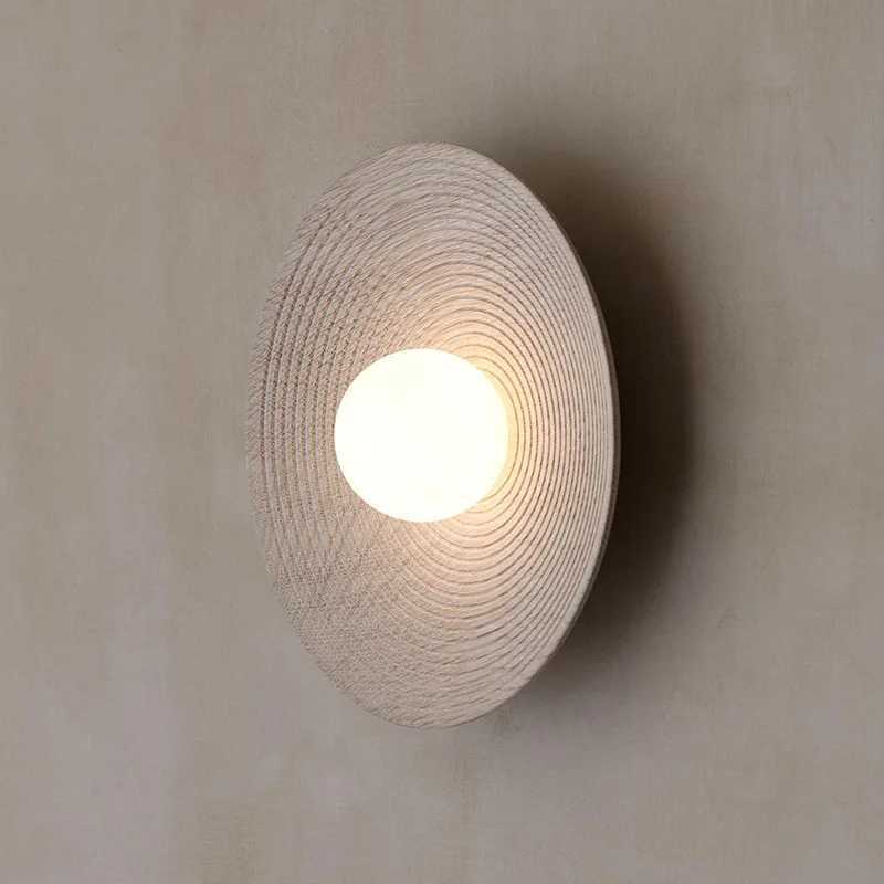 Retro Style Round Resin Material Wall Lamp Indoor Corridor Home Decoration Plastic Shade G9 Light Sconce LED Simple Design Light C251124