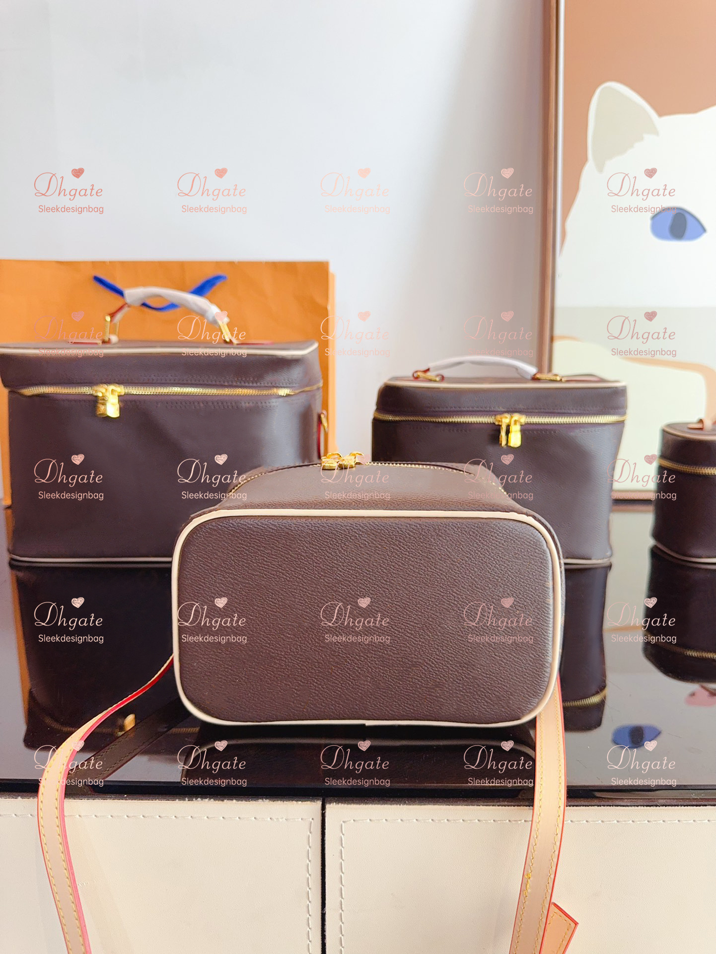 Designer Vanity Bag Women Leather Nice Mini Cosmetic Cases Totes toiletry Luxury Shoulder Bags Crossbody Handbag large makeup bag Top Quality Purses