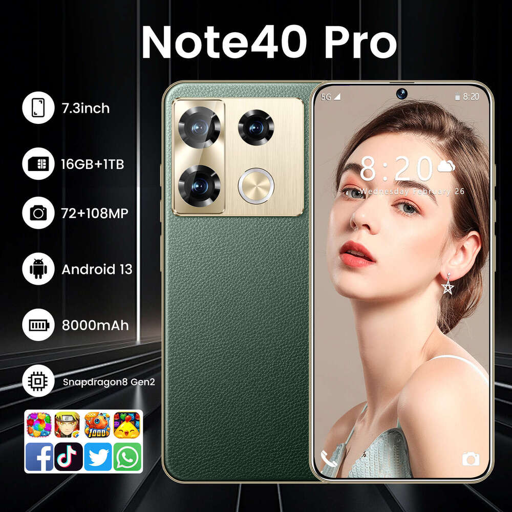 Infinix Note 40 Pro Plus 5G 16GB+1TB Mobile Phones Unlocked Touch Play Screen cell phone Android Smartphone Camera HD Display Smartphone