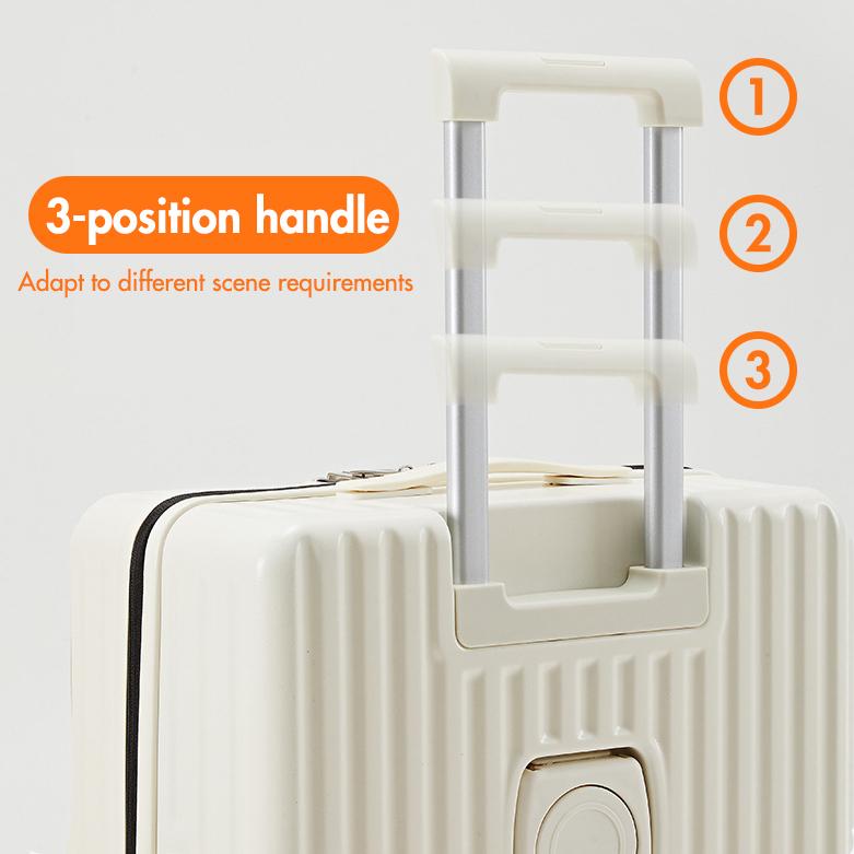 New Arrival Stylish Thickened Travel Suitcase with Front Opening - Lightweight and Waterproof Net Red Trolley Case