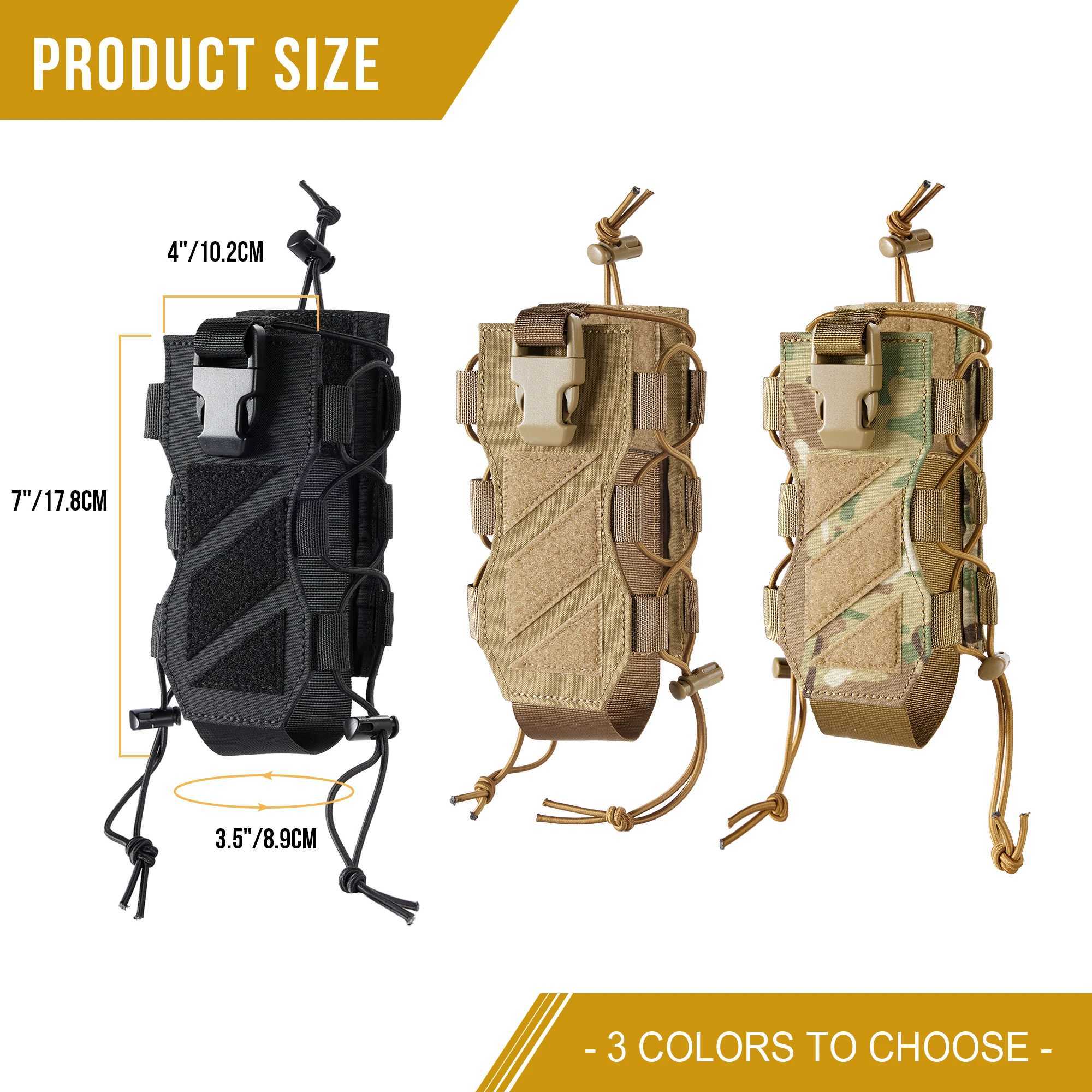 ONETIGRIS MOLLE Water Bottle Holder 32oz Tactical Water Bottle Pouch Adjustable Water Bottle Holster Kettle Pouch Belt Bottle J250923