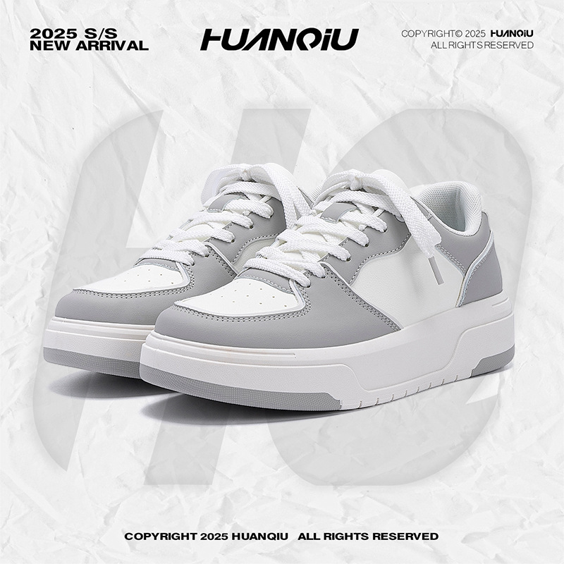HUAN QIU Free shipping Designer Casual Shoes Thick soled board shoes height increasing men versatile shoes lightweight casual shoes high quality