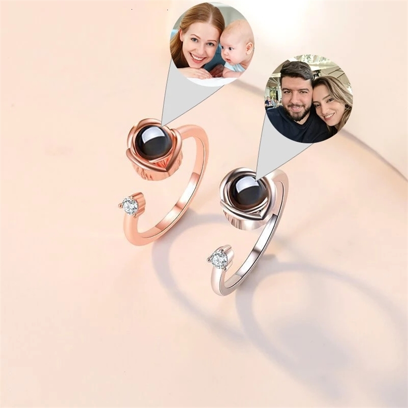 Custom Projection Po Ring For Women Personalized Jewelry Gift for WifeGirlfriend Birthday GiftAnniversary Gift Mothers Day 240530