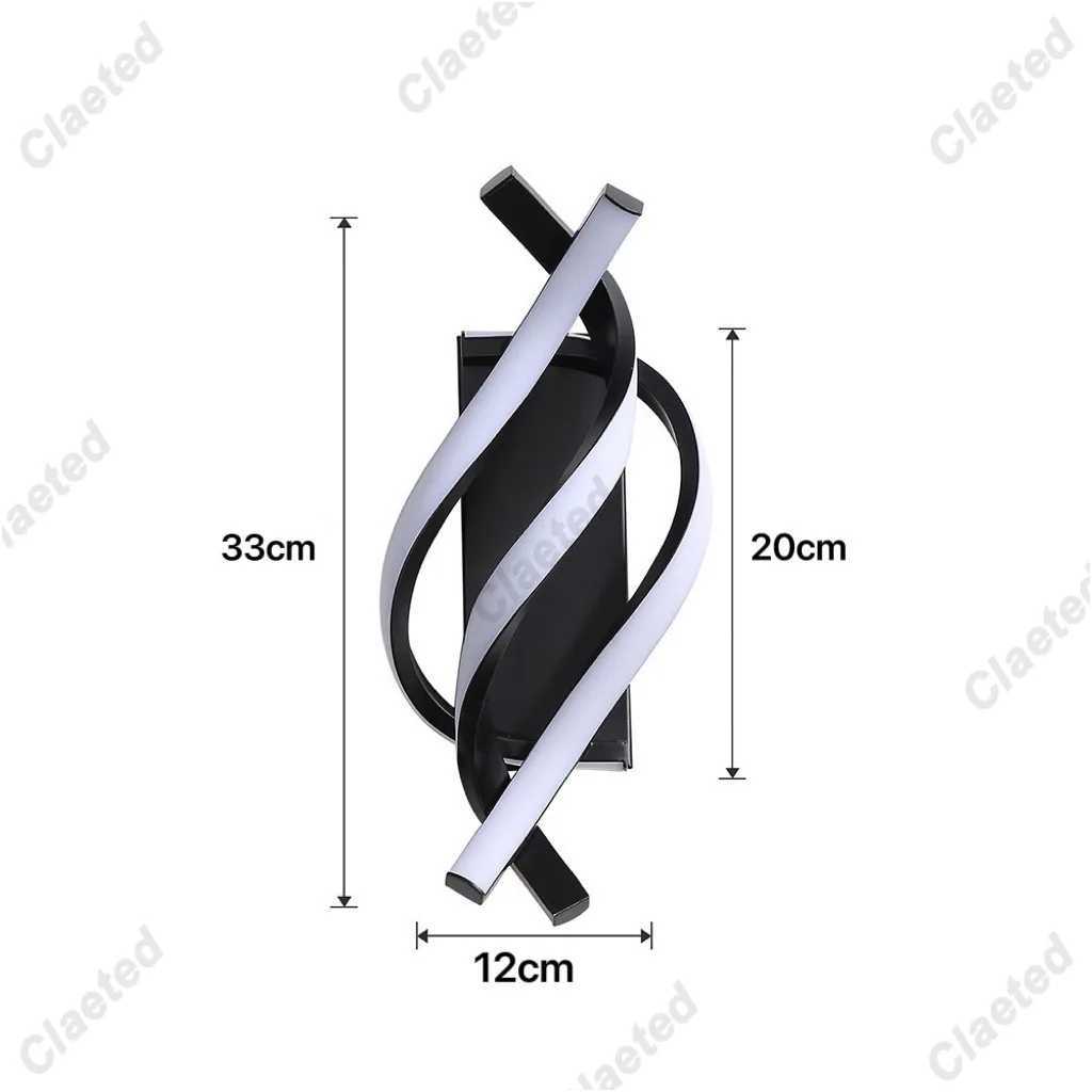 Curved Spiral Design LED Wall Lamp for Bedroom Bedside Corridor Living Room Staircase Corridor Lighting Fixtures C250923