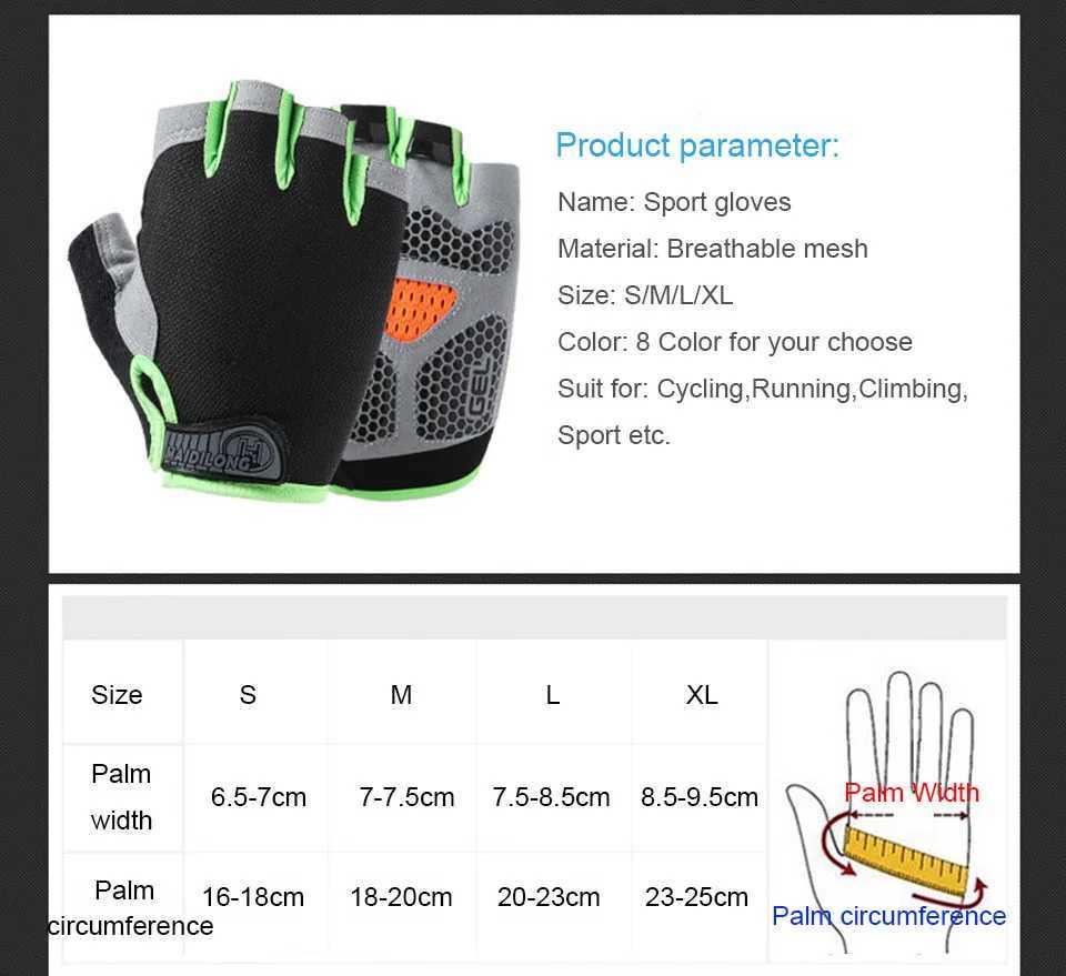 GTUBIKE Half Finger Gloves Antislip Shock Absorben Outdoor Sports Climbing Cycling Fitness Tool Upgraded Gloves For Men Women J250922