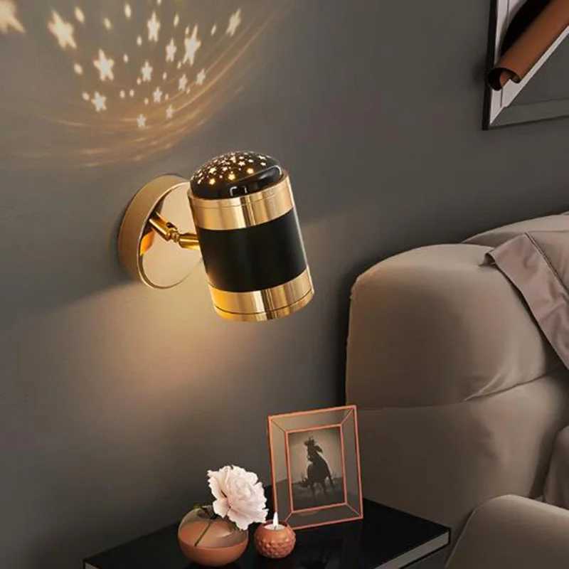 Nordic Ins Style Creative Starry Sky Projection Wall Lamp Bedroom Living Room Hotel Ceiling Decoration Lighting LED Wall light C251124