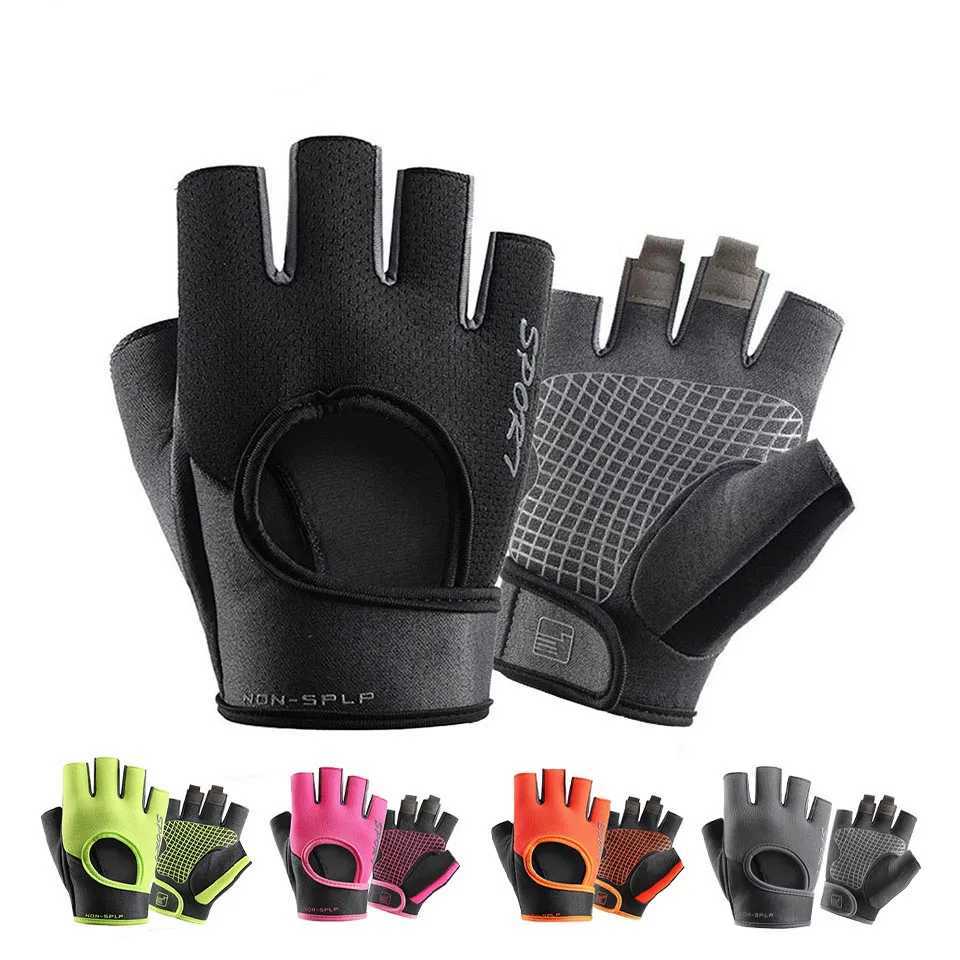 Cycling Sport Gloves Breathable Antislip Half Finger MTB Bike Gloves SweatAbsorbing Elastic Fitness Sports Training Gym Gloves J250922