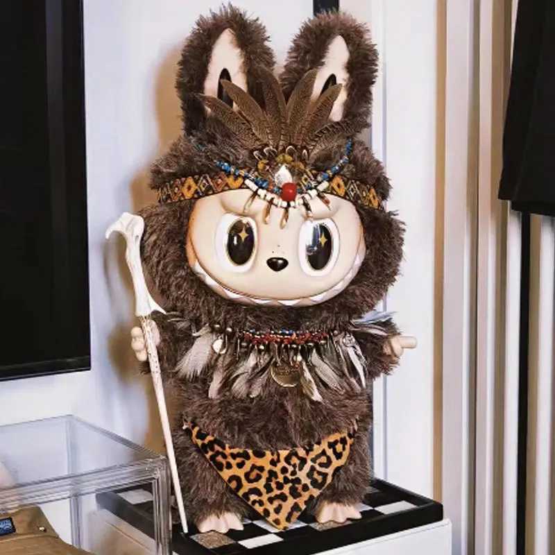 58cm doll clothing accessories labubu leader zimomo dog tooth necklace diy pheasant tail headwear apron X250923