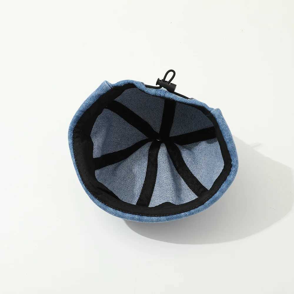 Solid Color Baby Brimless Hat Denim Letter Kids Hip Hop Docker Cap Boys Girls Adjustable Landlord Hat Z251029