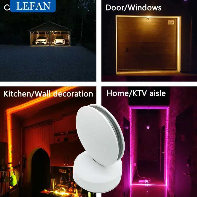 LED Wall Lamp Windows Sill Lights Warm Cold Red Green Blue Pink RGB Home Door frame Corridor Balcony Garage Hotel Lighting C251124