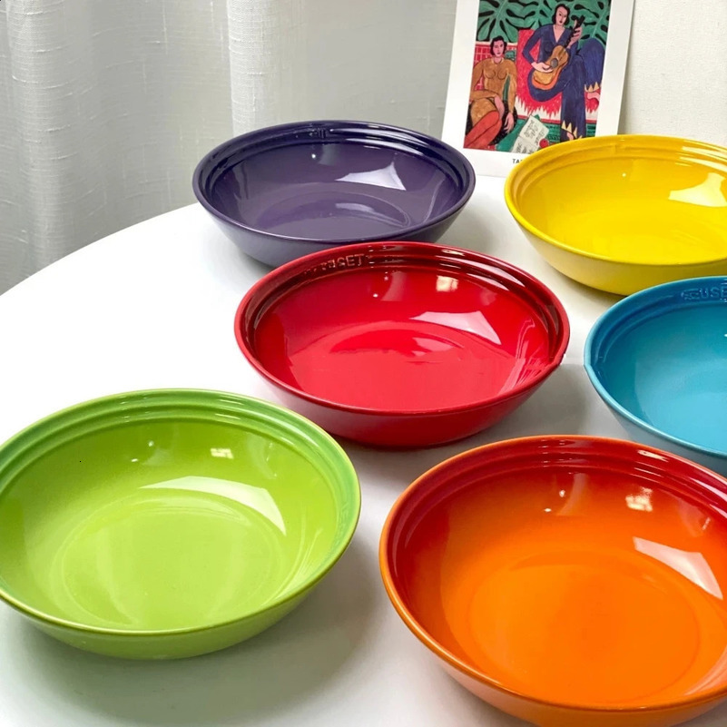 7 Inches Ceramic BowlPorcelain Kitchen Tableware PlateRound Noodle Ramen Salad Cereal Pasta BowlsMicrowave Oven Safe 18cm 240827