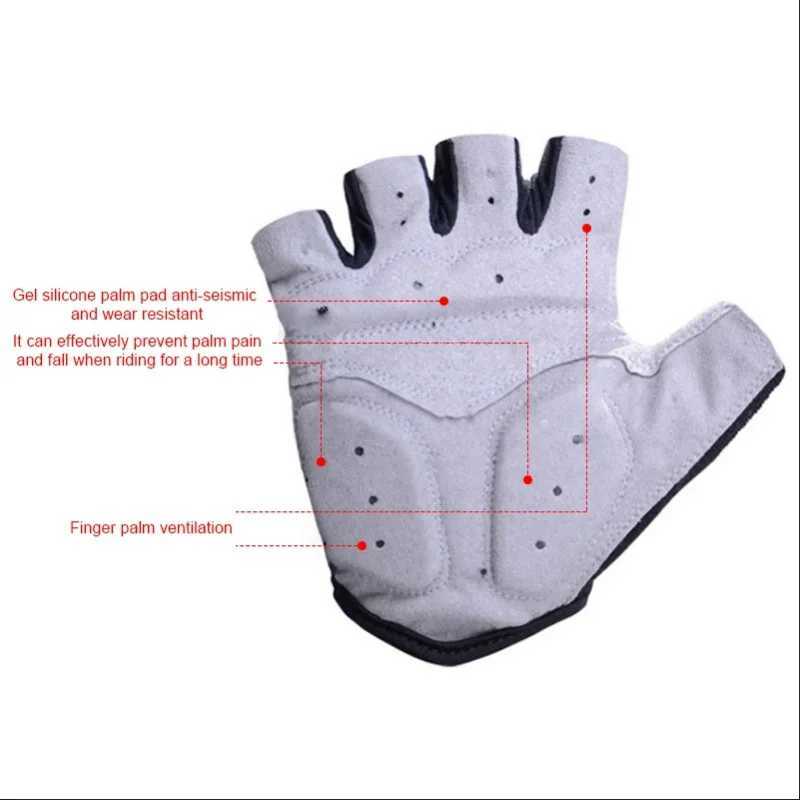 Half Finger Cycling Gloves Men Women Anti Slip Shock Breathable Summer Bicycle Gloves Fingerless Sports Gym Training Bike Gloves J2509221