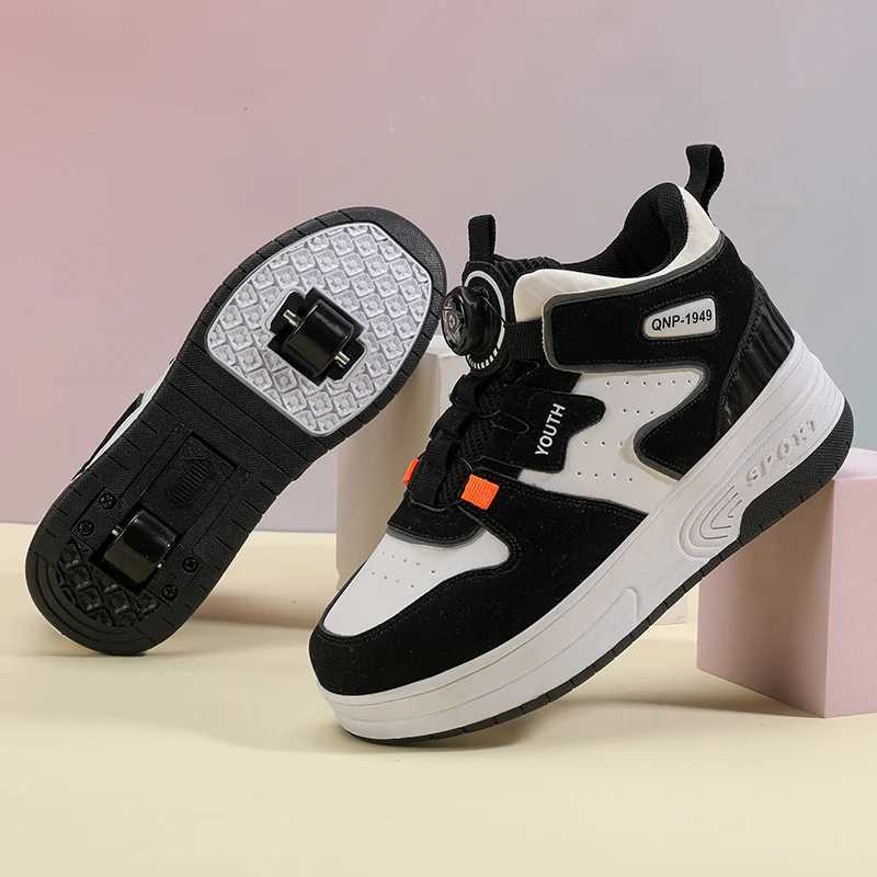 Children Junior Roller Skate Shoes Kids Sneakers with Two Boys Girls Wheels Shoes Running Adult Casual Boys Shoes size 3142 J250923