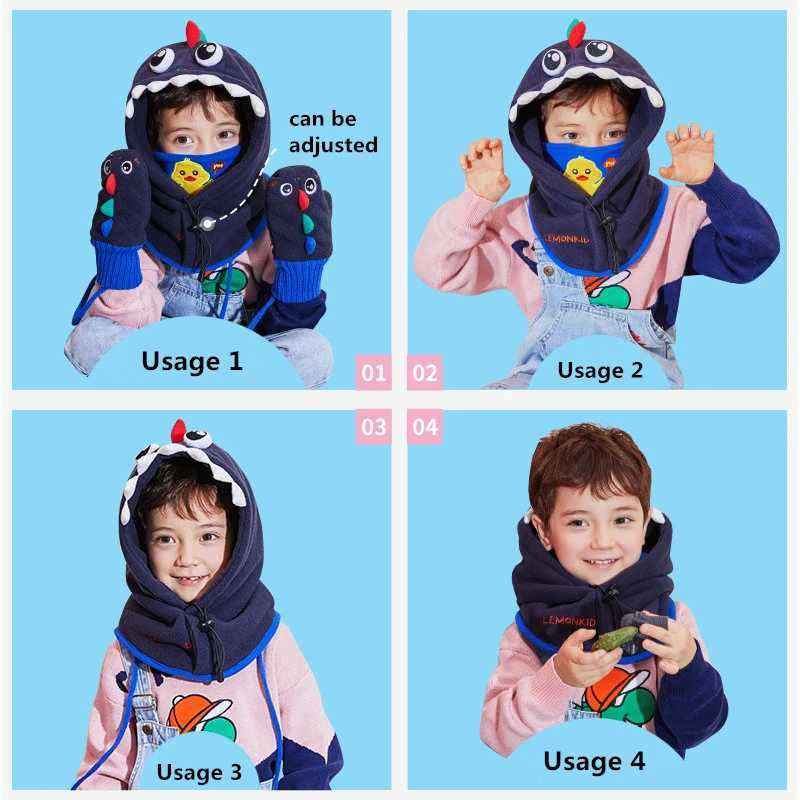 Kids Winter Fleece Warmer Balaclava Cap Thermal Tactical Military Helmet Windproof Full Face Mask Cover Ski Beanies For Boy Girl Z251029