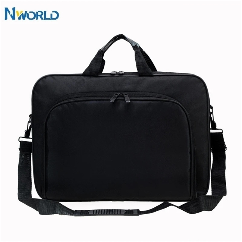 15.6 Inch 17 In Laptop Bag Business Portable Nylon Computer Handbags Laptop Shoulder Handbag Zipper Shoulder Simple Style 240528