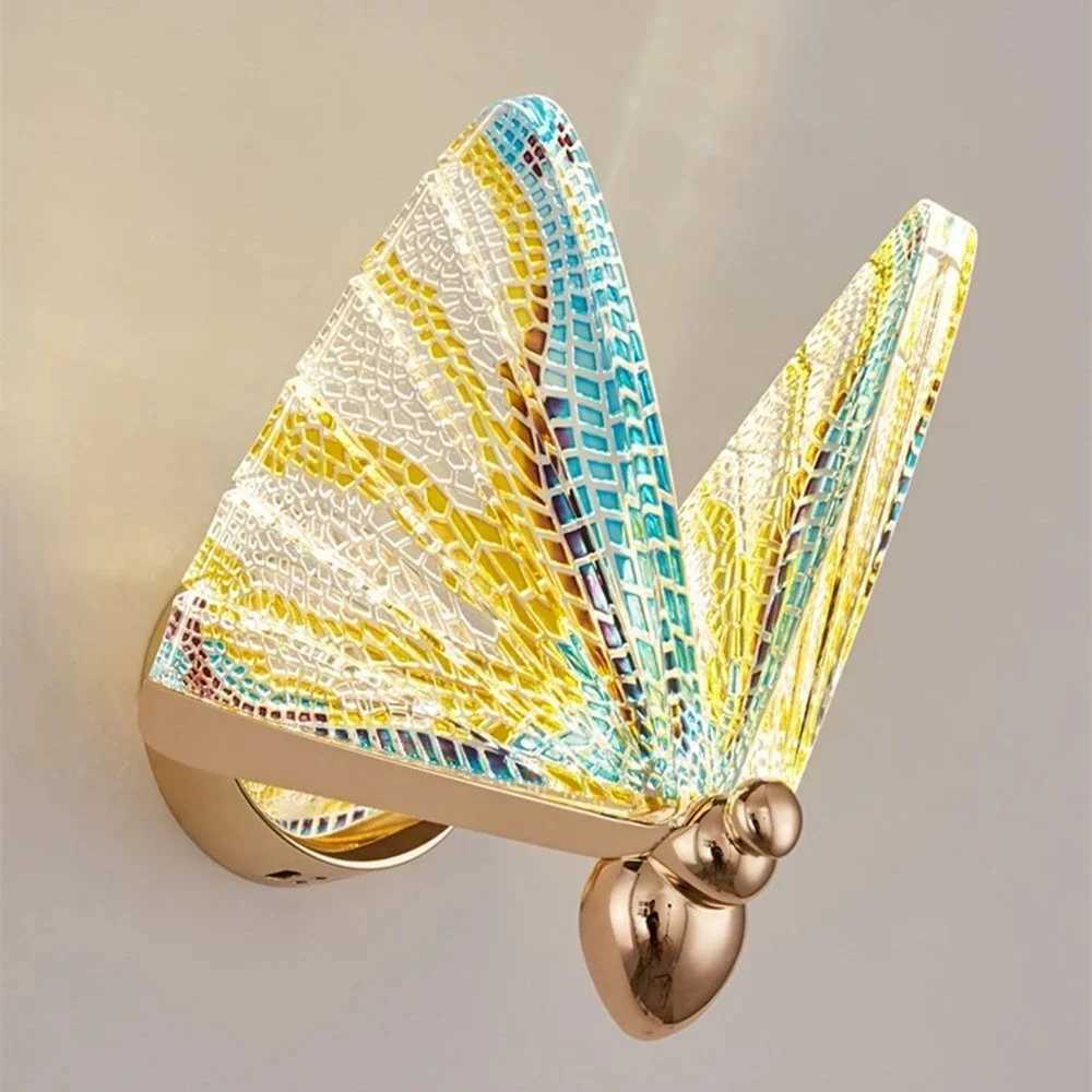 Modern Crystal Wall Lamp For Bedroom Living Room Butterfly Design Lighting Luxury Home Decor Wall Sconce Luxury Cristal Lustre C251124