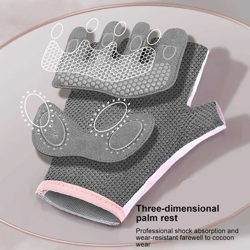 GOBYGO 1Pair HalfFinger Fitness Gloves Cycling Sports Weightlifting Workout Gloves Antislip Dumbbell Training Wrist Guard J250922