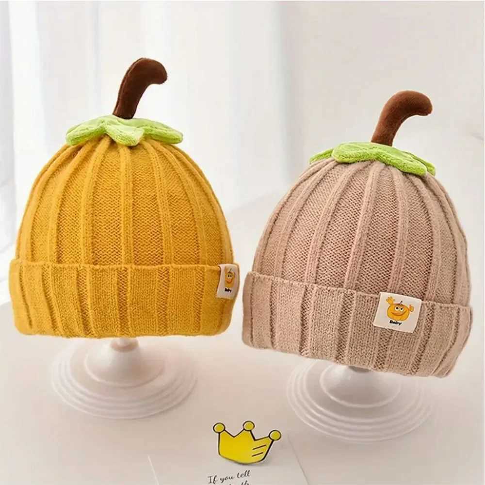 Winter Thick Knitted Beanie Hat for Infant Kids Toddler Boys Girls Soft Warm Cute Christmas Pumpkin Cap Z251029