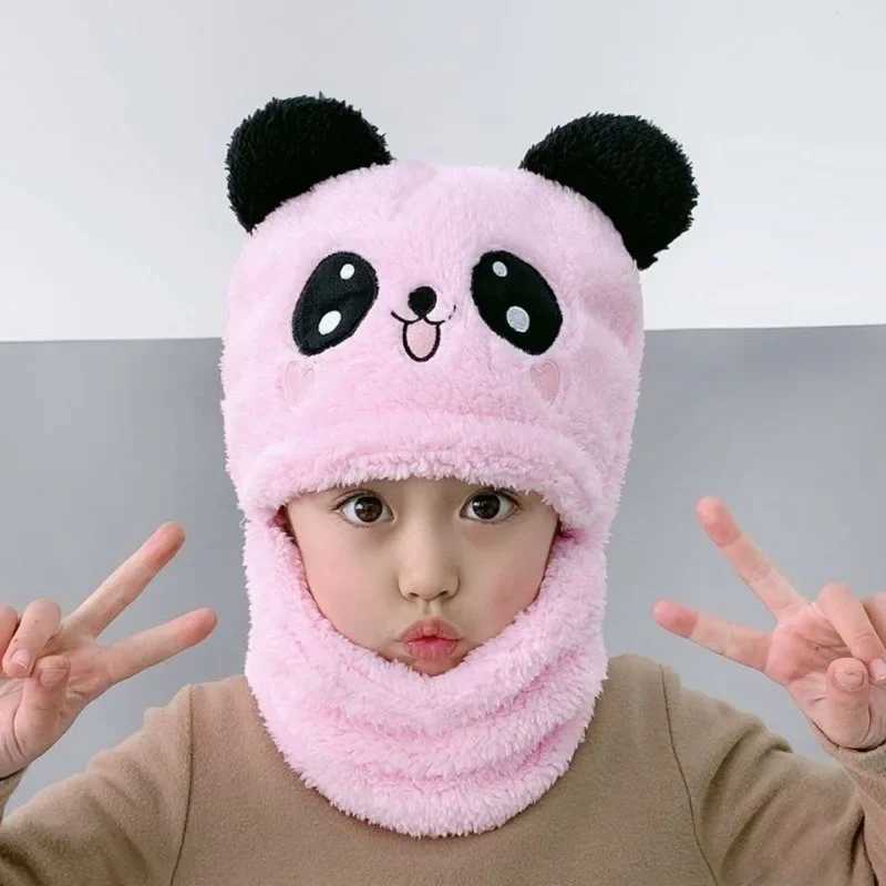 Winter Childrens Hat Warm Caps for Kids Girls Boys Winter Hatscarf One Piece Cute Warm Ear Protection Baby Bucket Hat Z251029