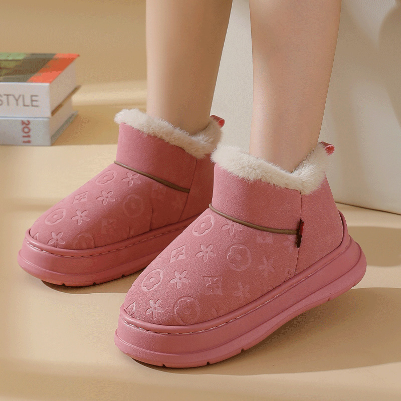 Designer shoes free shipping High quality home couple waterproof indoor anti slip home warm soft bottom with plush cotton mop for winter black pink gr