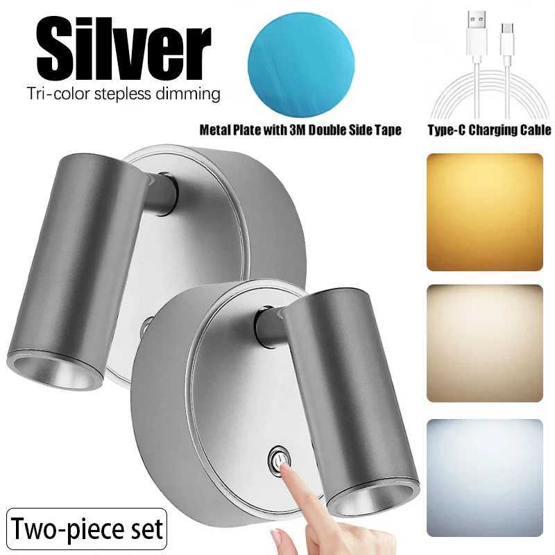 LED Magnetic Wall Lamp USB Rechargeable Touch Switch Adjustable Brightness Ideal for Bedroom Dining Room Party Art Decora C251124