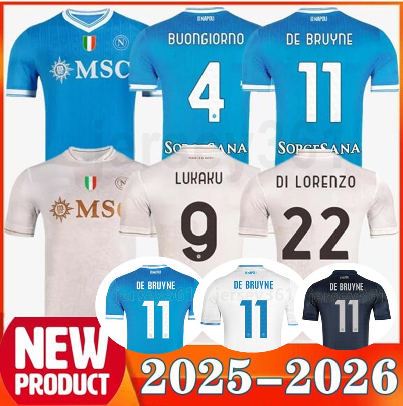 25 26 NAPOLI soccer jerseys Maglia Naples 2025 2026 ZIELINSKI ANGUISSA OLIVERA McTOMINAY KIDS FOOTBALL SHIRT OSIMHEN LOZANO Napoli Maillots de foot