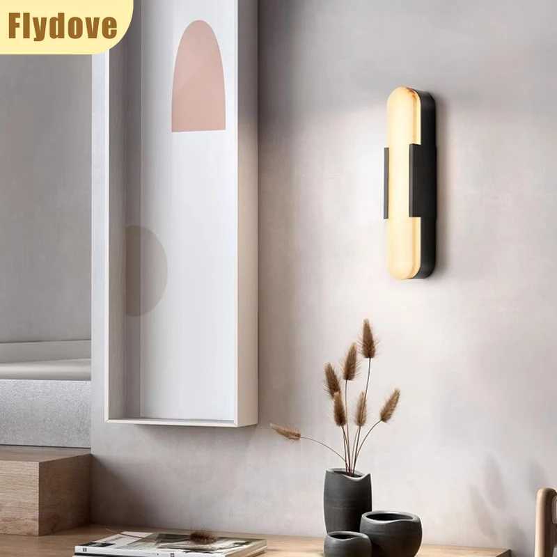 Natural Marble LED Brass Wall Light Luxury Living Room Bedroom Bedside Porch Background Wall Indoor Lighting Decoration Lamp C251124