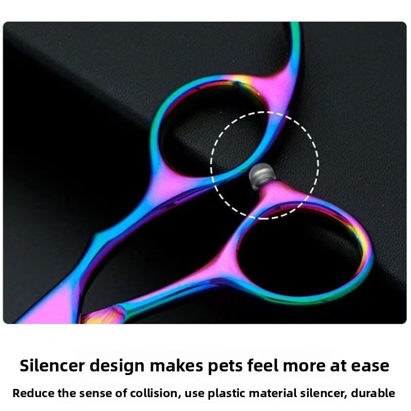 Colorful Pet Tool Set Hair Trimming Haircut Artifact Straight Dental Scissors Professional Grooming Tools high quality Wholesale